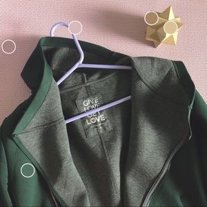 betsey johnson | long hooded green coat